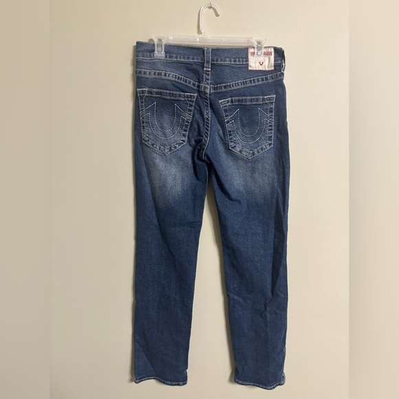 True Religion Jeans Womens Size 27 Ricky Relaxed Straight Medium Wash Blue - Picture 2 of 7